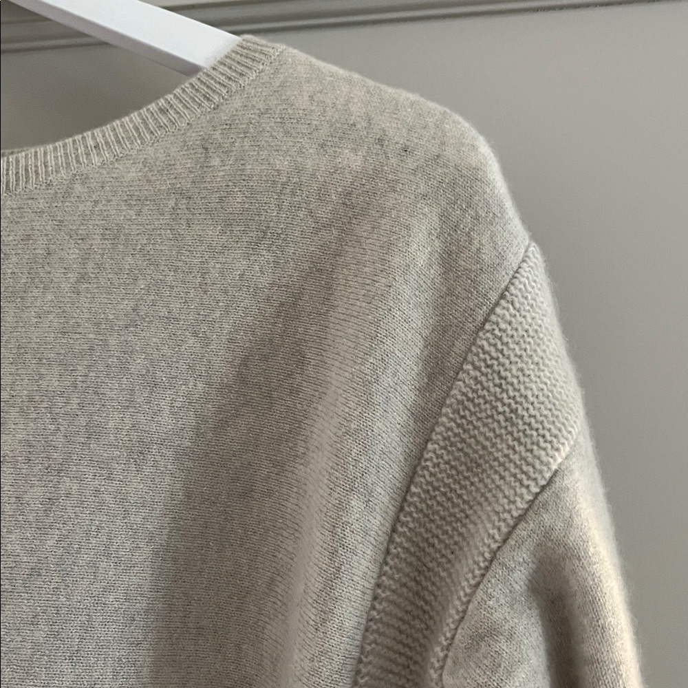 J. Crew | Collection Italian cashmere boatneck sweater | Heather Oatmeal | XS - Picture 4 of 8
